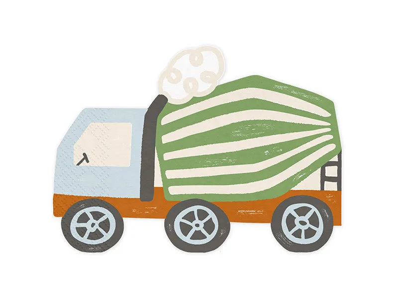 Concrete Mixer Truck Napkins