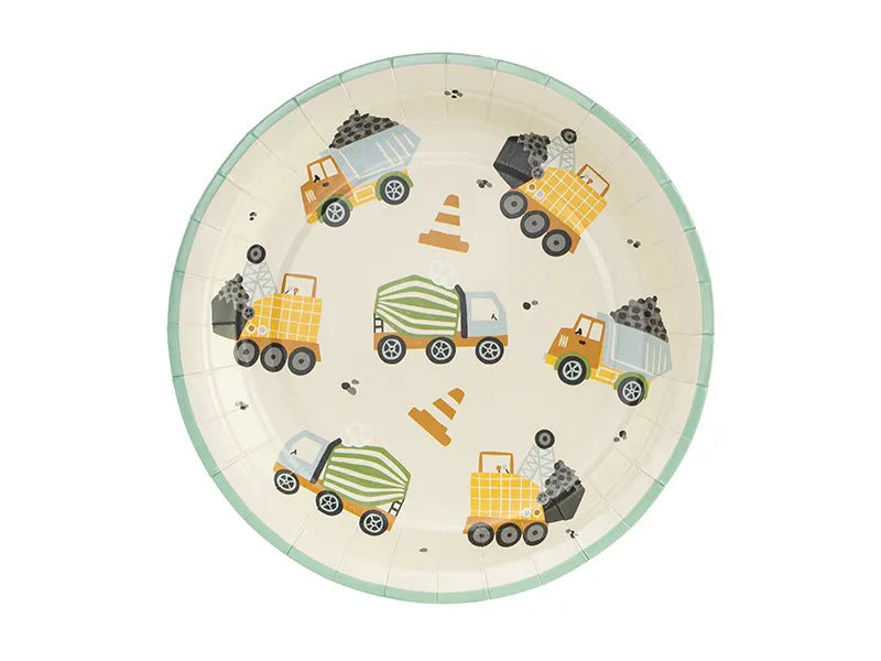 Construction Vehicles Party Plates