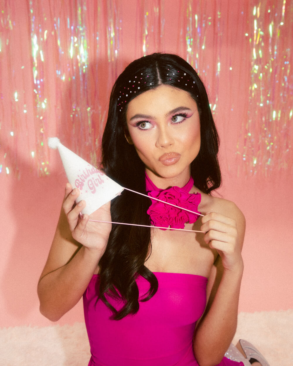 Pastel Birthday Girl Party Hat Set