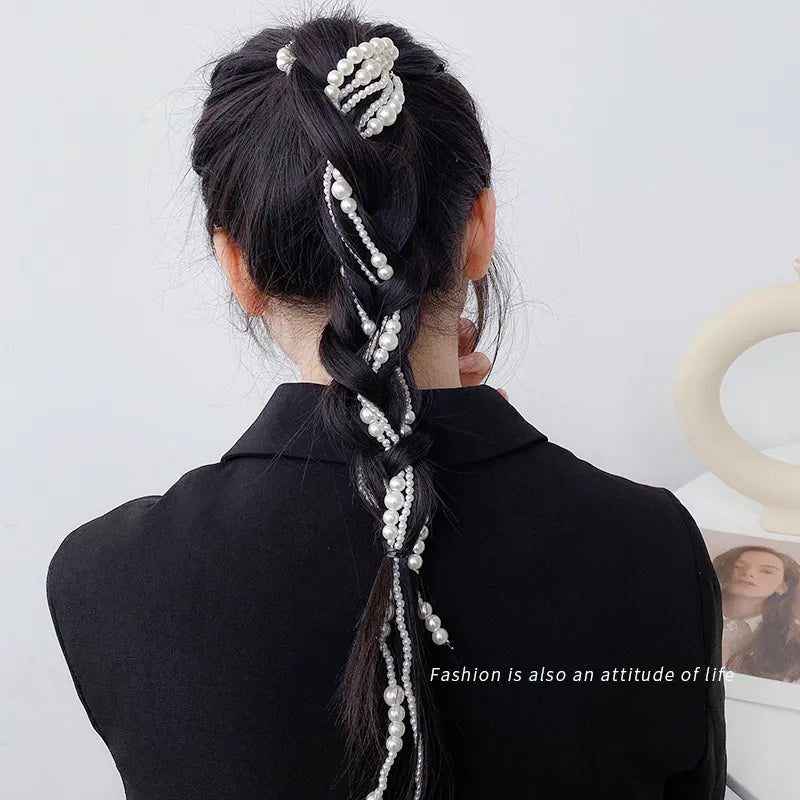 Pearl Chain Tassel Hairpiece