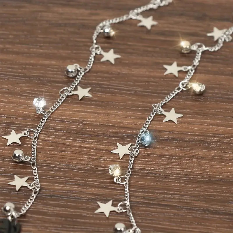 Rhinestone Star Chain Hairpins