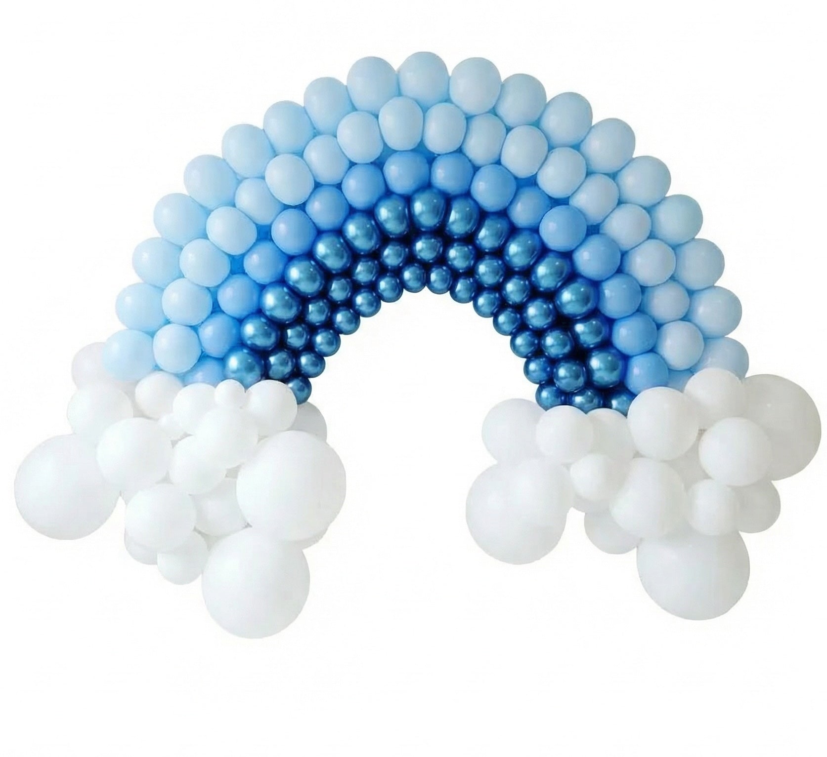 Blue Rainbow Balloon Arch