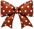 Brown Polka Dot Bow Foil Balloon