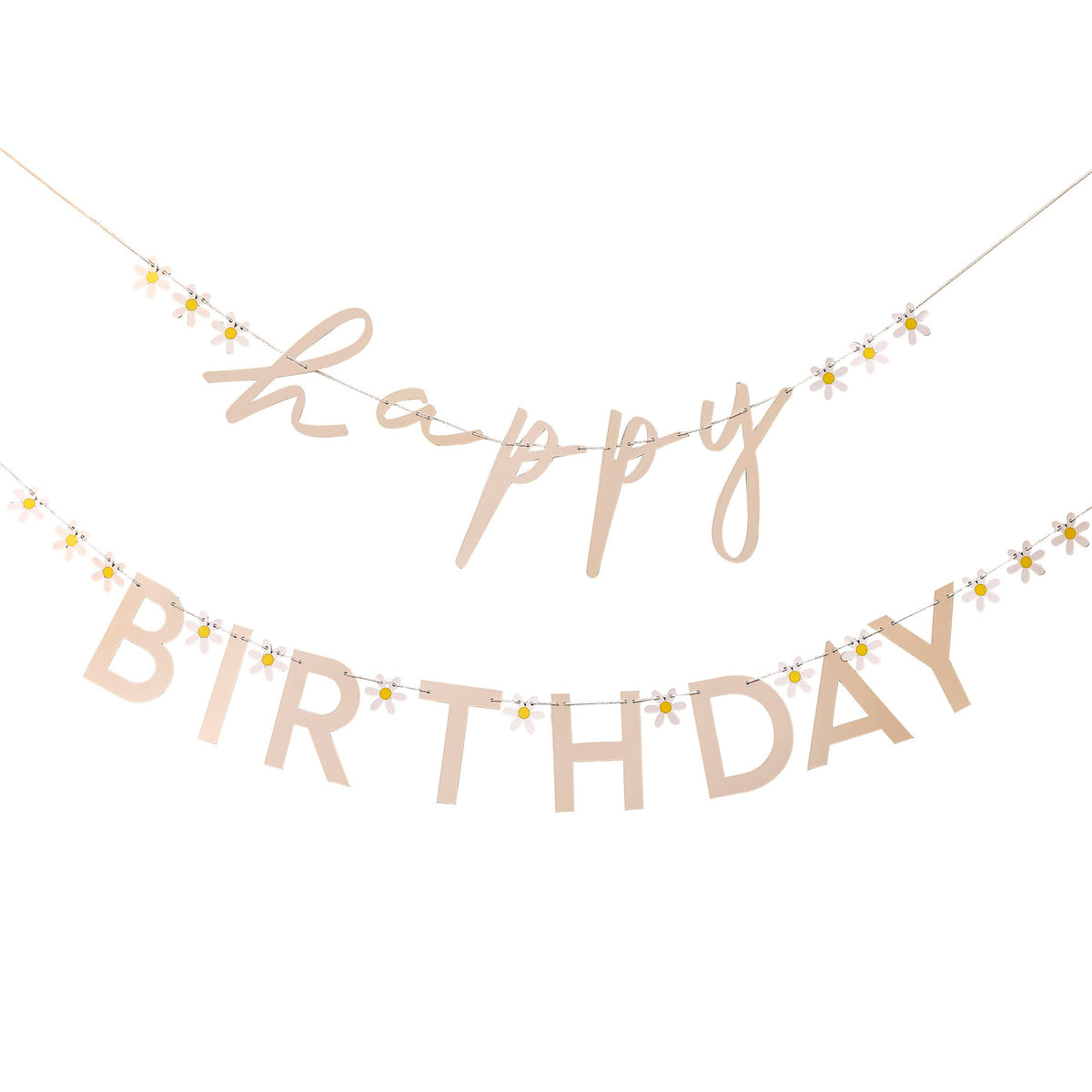 Daisy Floral Happy Birthday Bunting