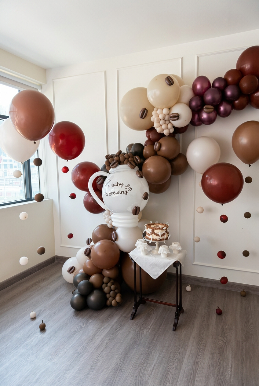 Coffee-Themed Balloon Set