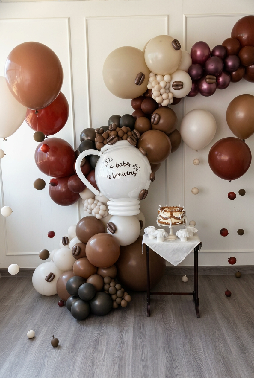 Coffee-Themed Balloon Set