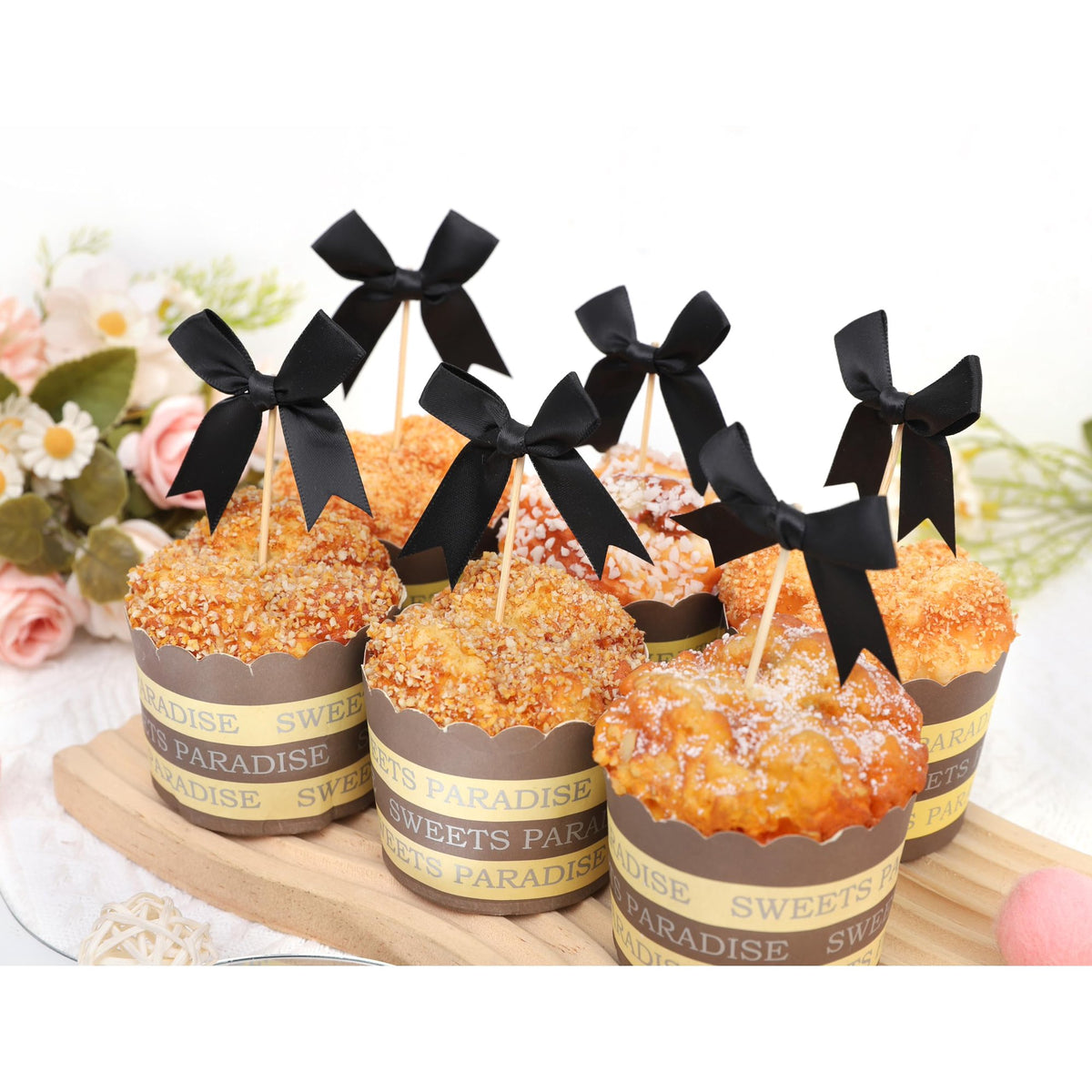 Mini Bow Cupcake Toppers