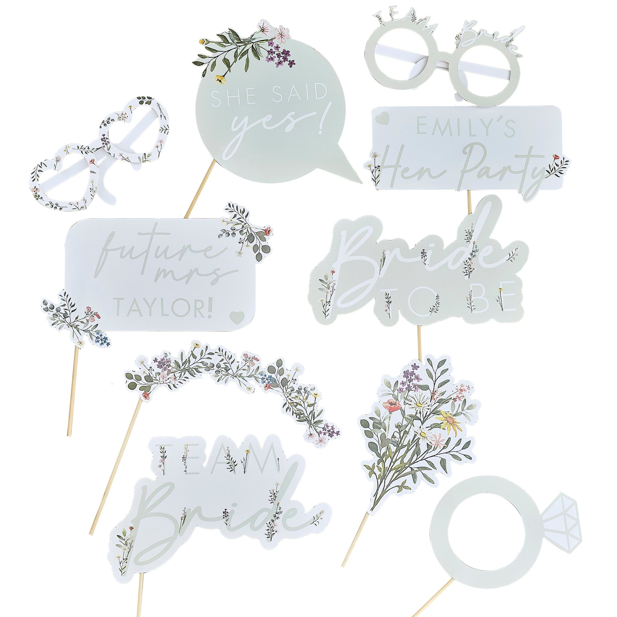 Floral Hen Party Photo Booth Props