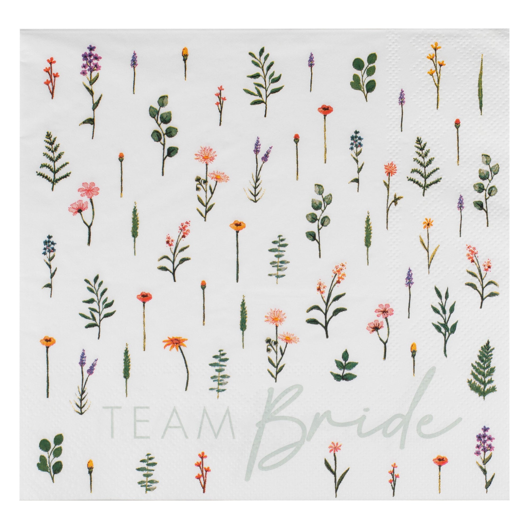 Floral Team Bride Hen Party Paper Napkins