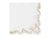 White & Gold Ornate Scalloped Napkins