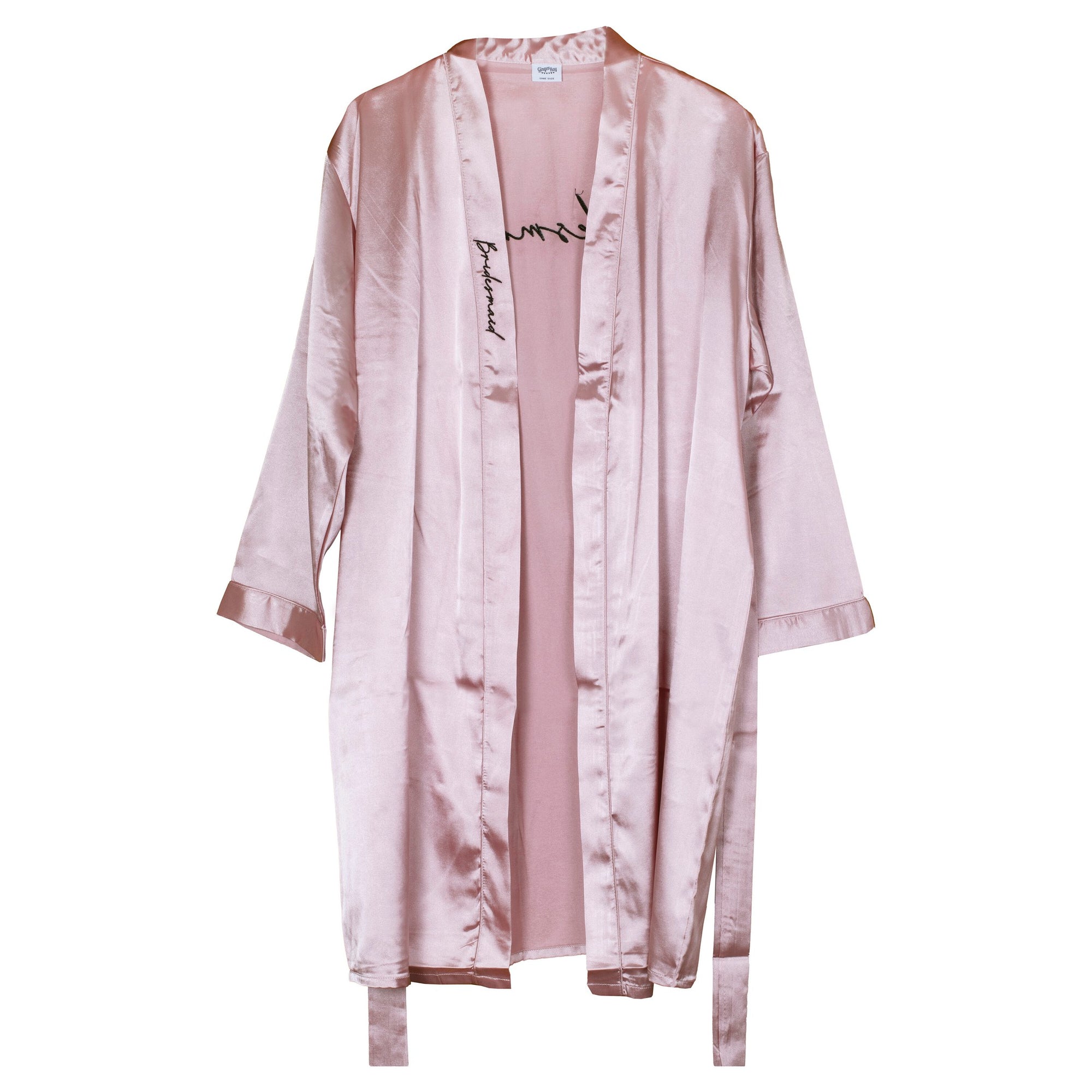 Pink Embroidered Bridesmaid Dressing Gown