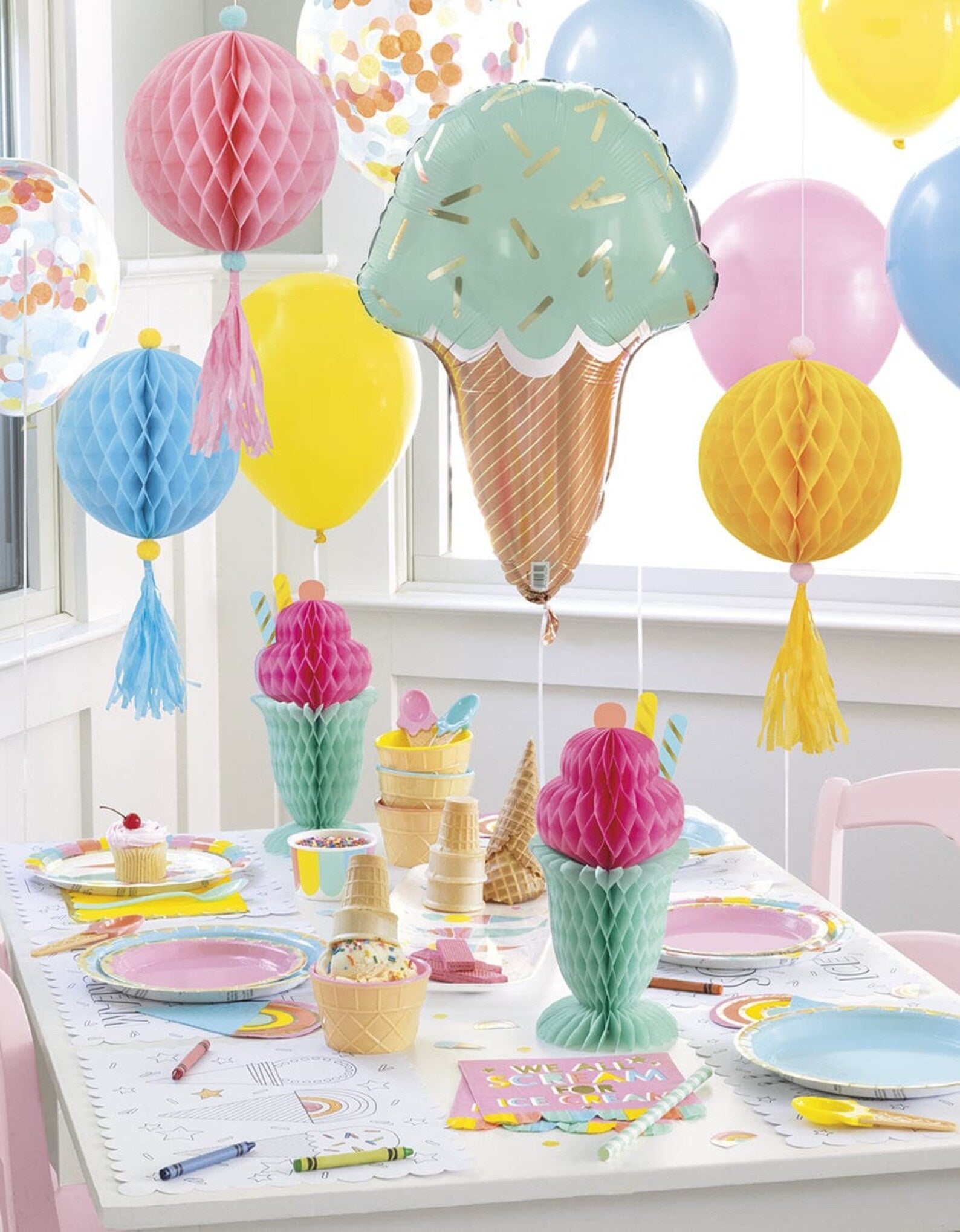 Rainbow Ice Cream Cone Napkins