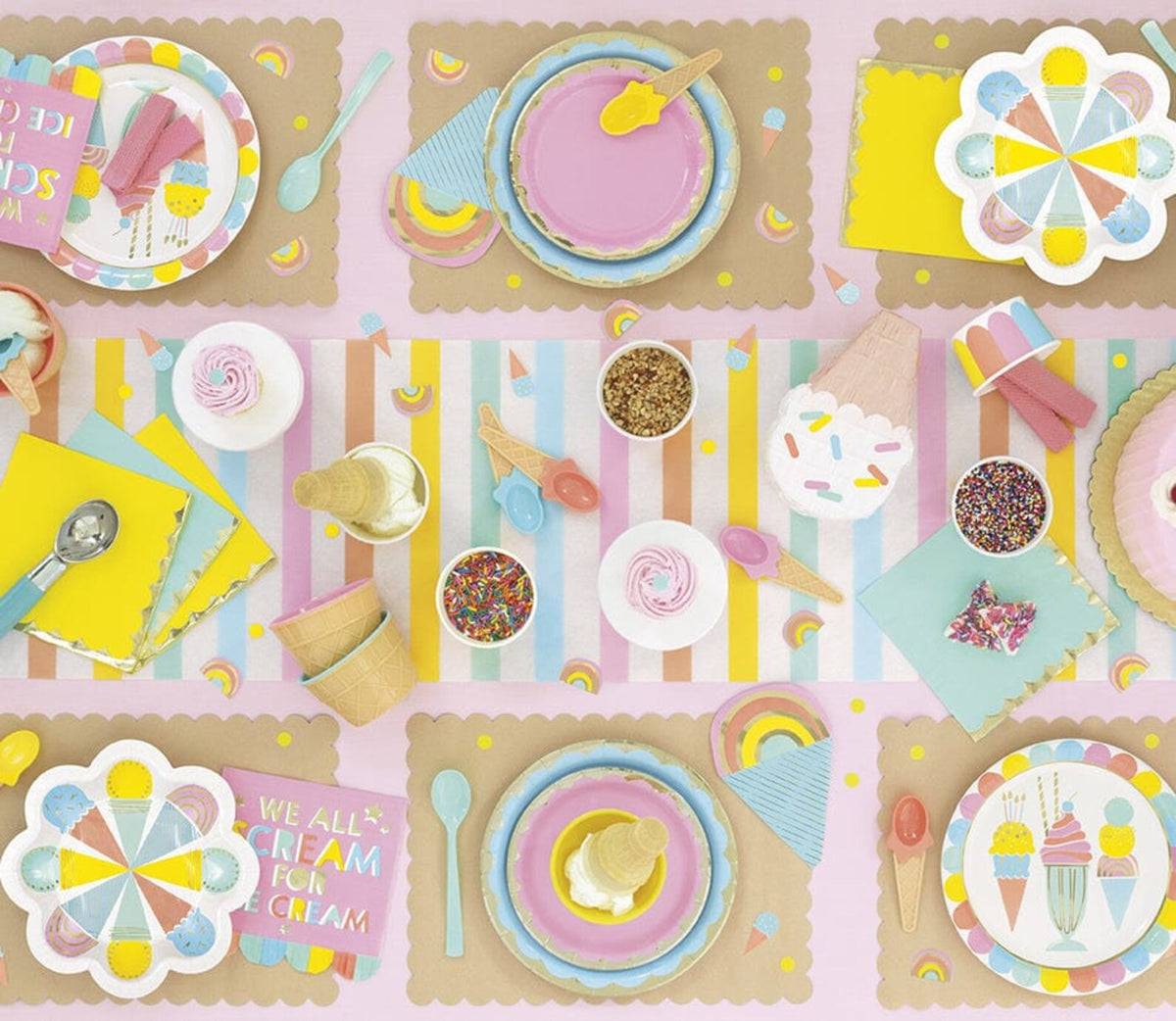 We All Scream For Ice Cream Fringe Luncheon Napkins