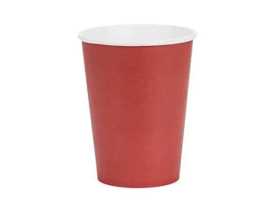Deep Red Paper Cups
