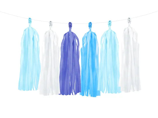Blue DIY Tassel Garland