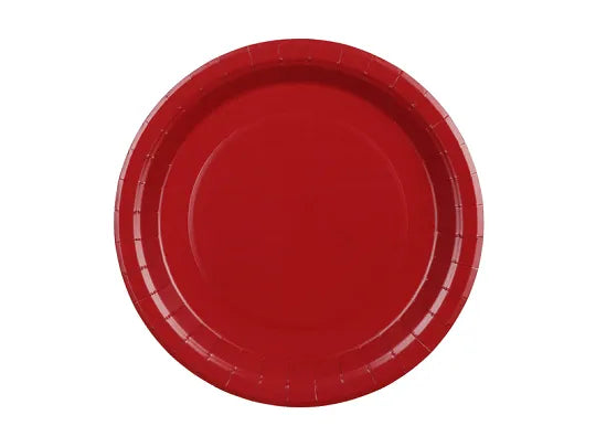 Deep Red Paper Plates