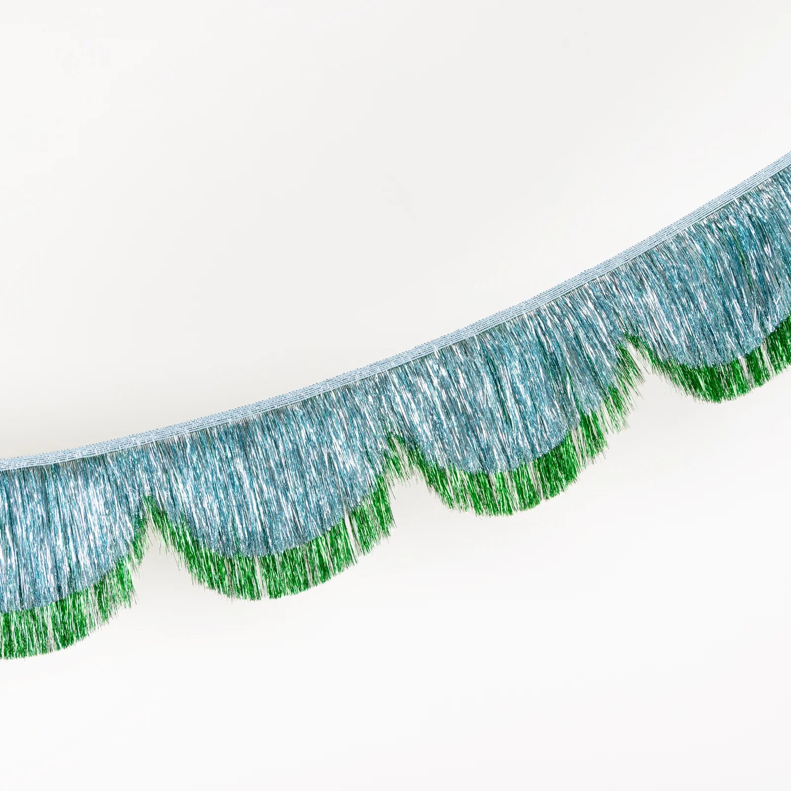 Blue Tinsel Scallop Garland by Meri Meri