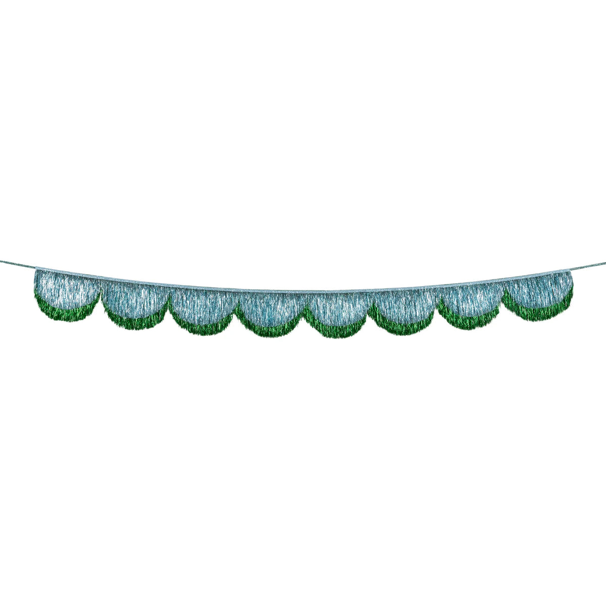 Blue Tinsel Scallop Garland by Meri Meri