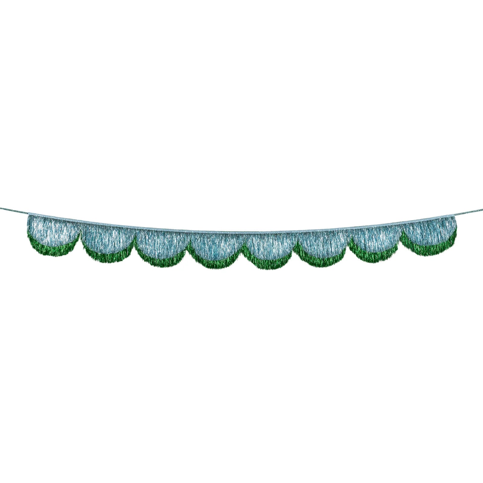 Blue Tinsel Scallop Garland by Meri Meri