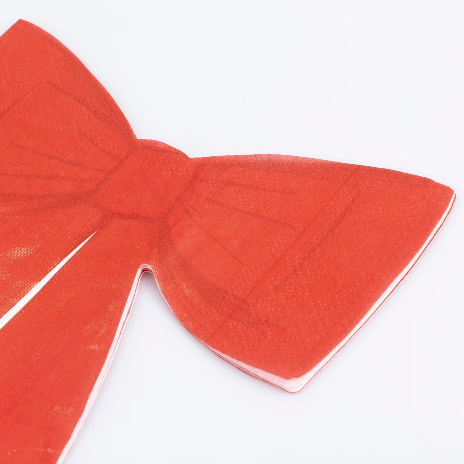 Red bow on a white background