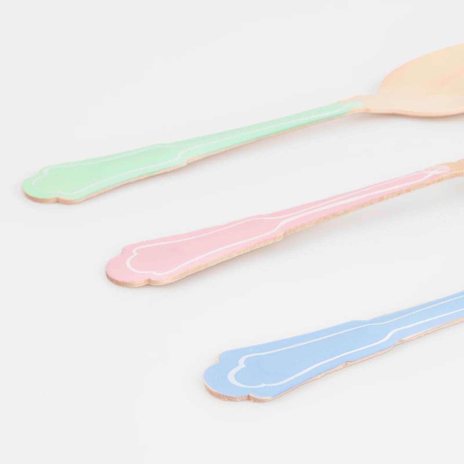 Elegant Mixed Color Wooden Cutlery Set by Meri Meri