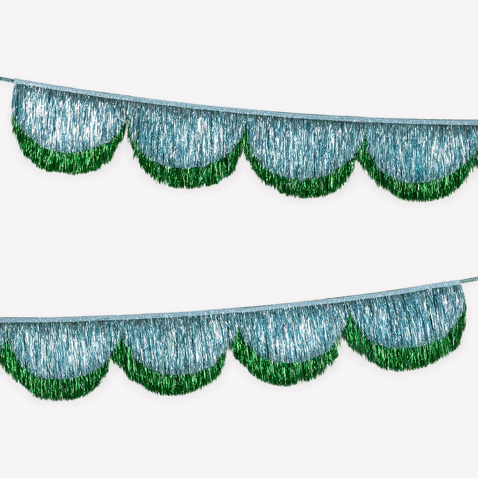 Blue Tinsel Scallop Garland by Meri Meri