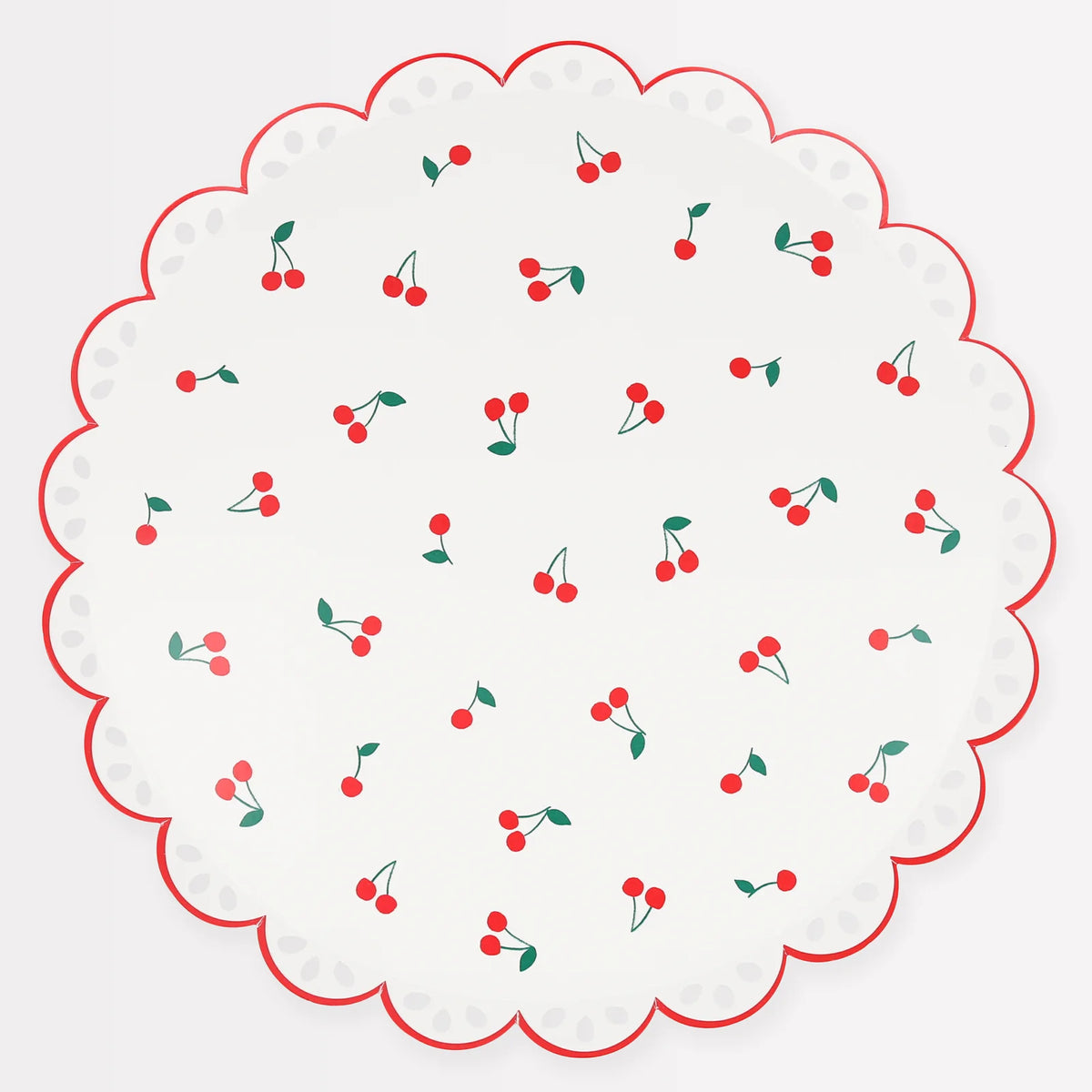 Cherry Pattern Dinner Plates by Meri Meri