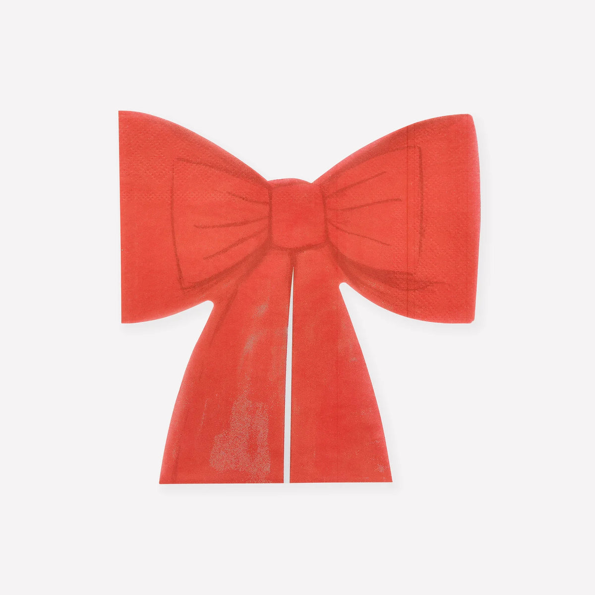 Red bow on a white background