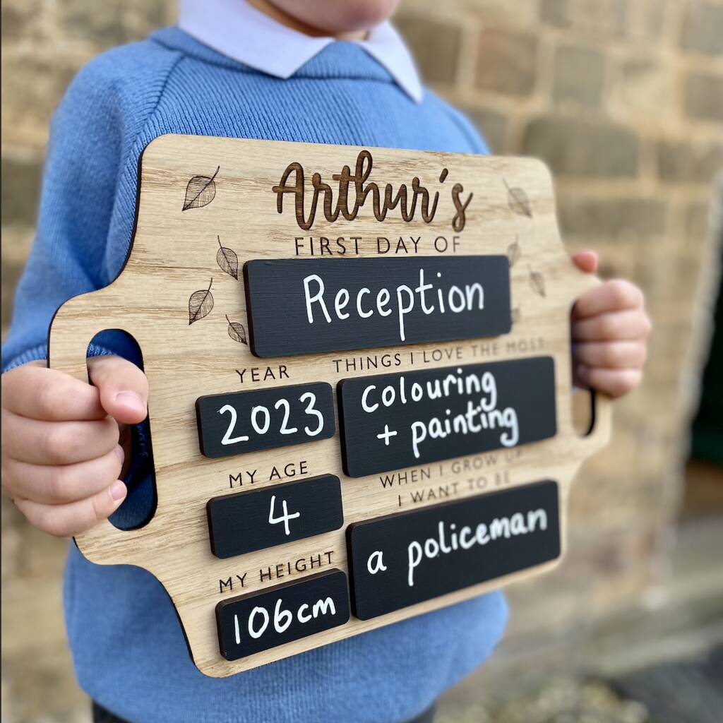 First Day of School Wooden Sign Board