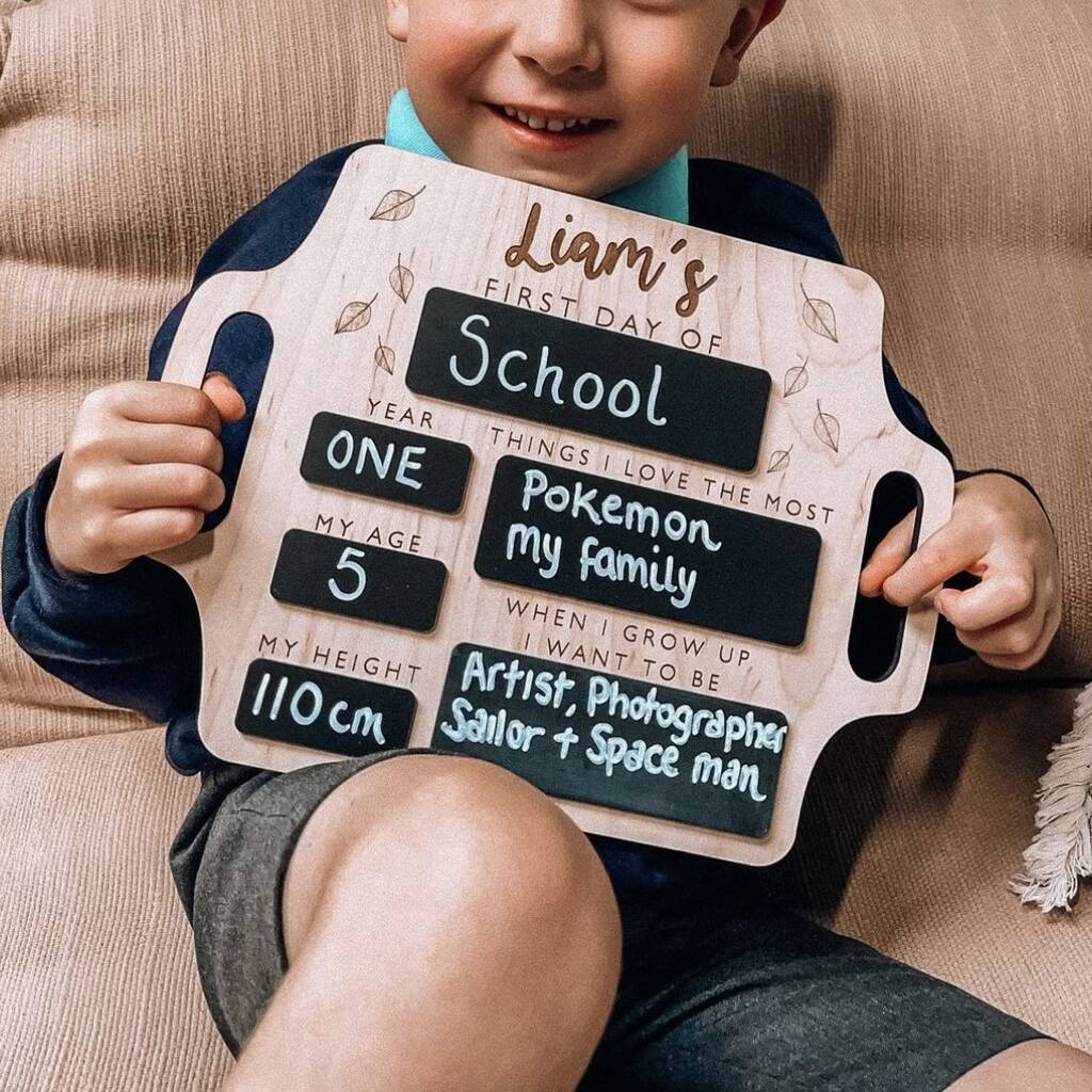 First Day of School Wooden Sign Board