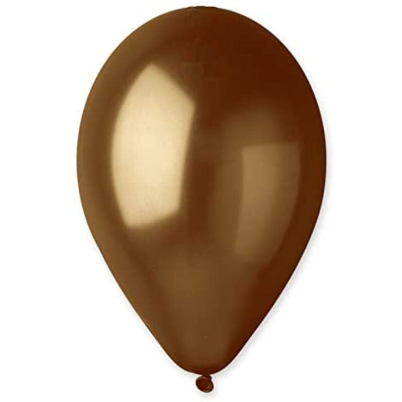Metallic Brown Latex Balloons 12"