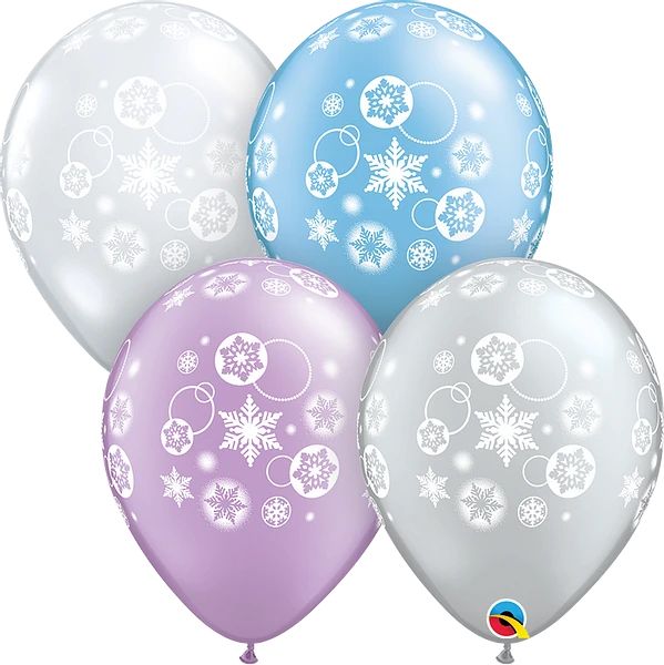 11" Snowflakes Balloons