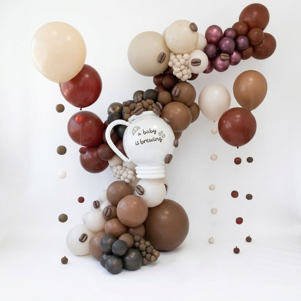 Coffee-Themed Balloon Set