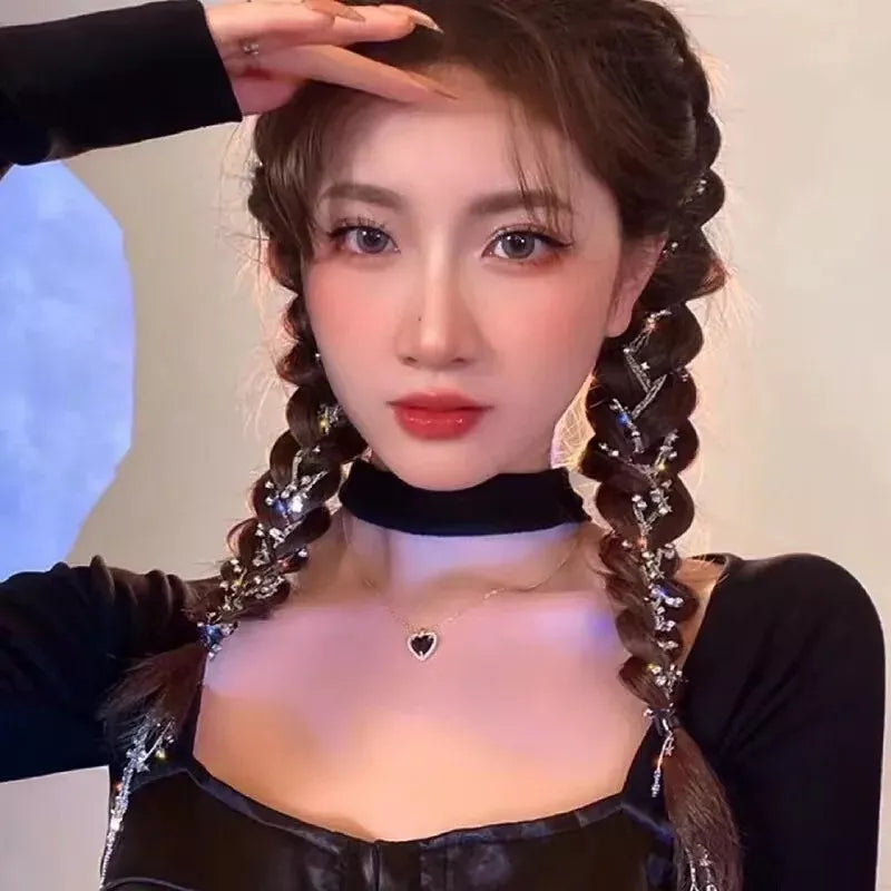 Rhinestone Star Chain Hairpins