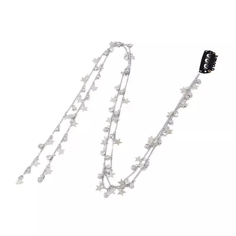 Rhinestone Star Chain Hairpins