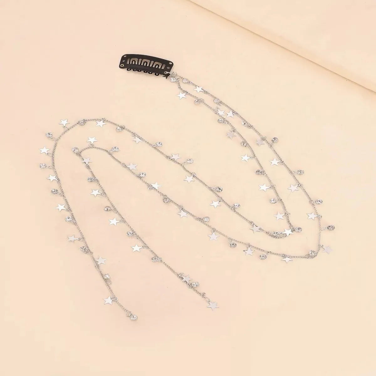 Rhinestone Star Chain Hairpins