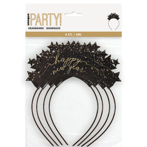 Disco New Year Party Headbands with Paper Cutouts