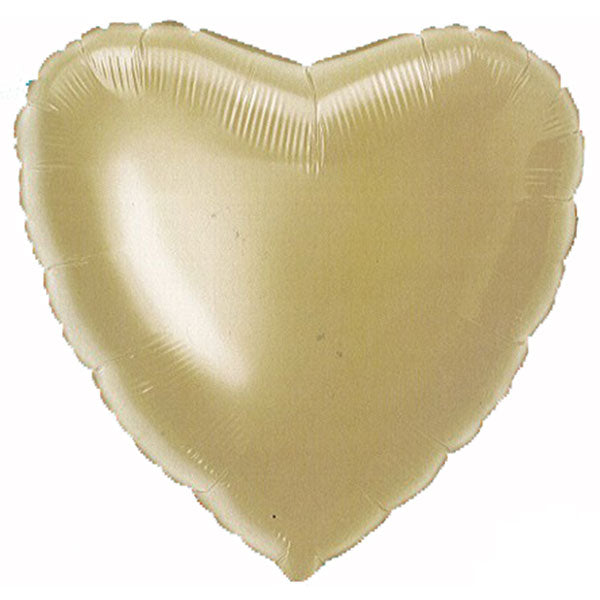 Champagne Gold Heart Foil Balloon 18"