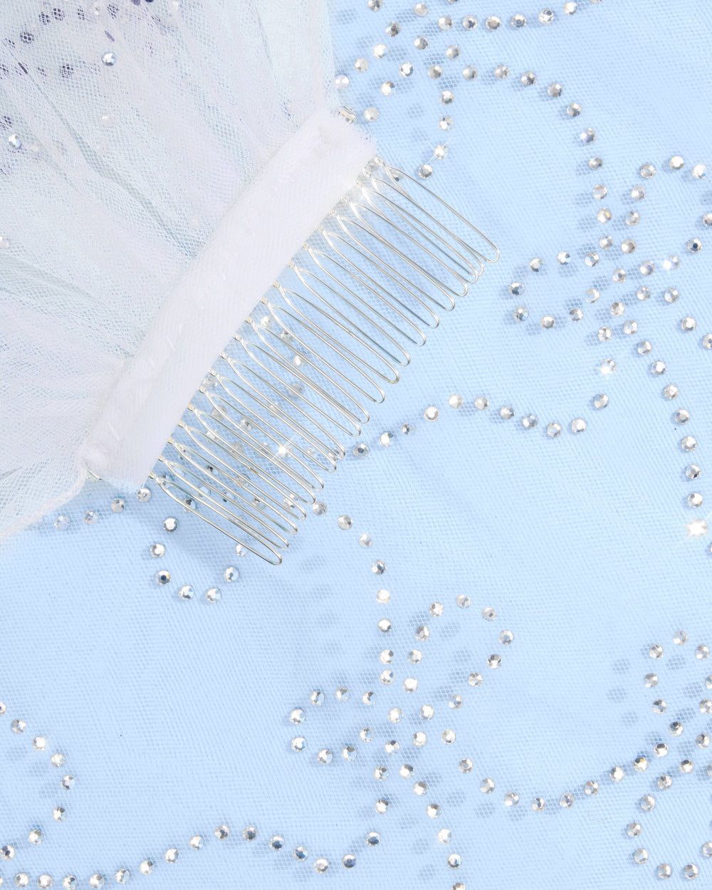 Rhinestone Bow Veil