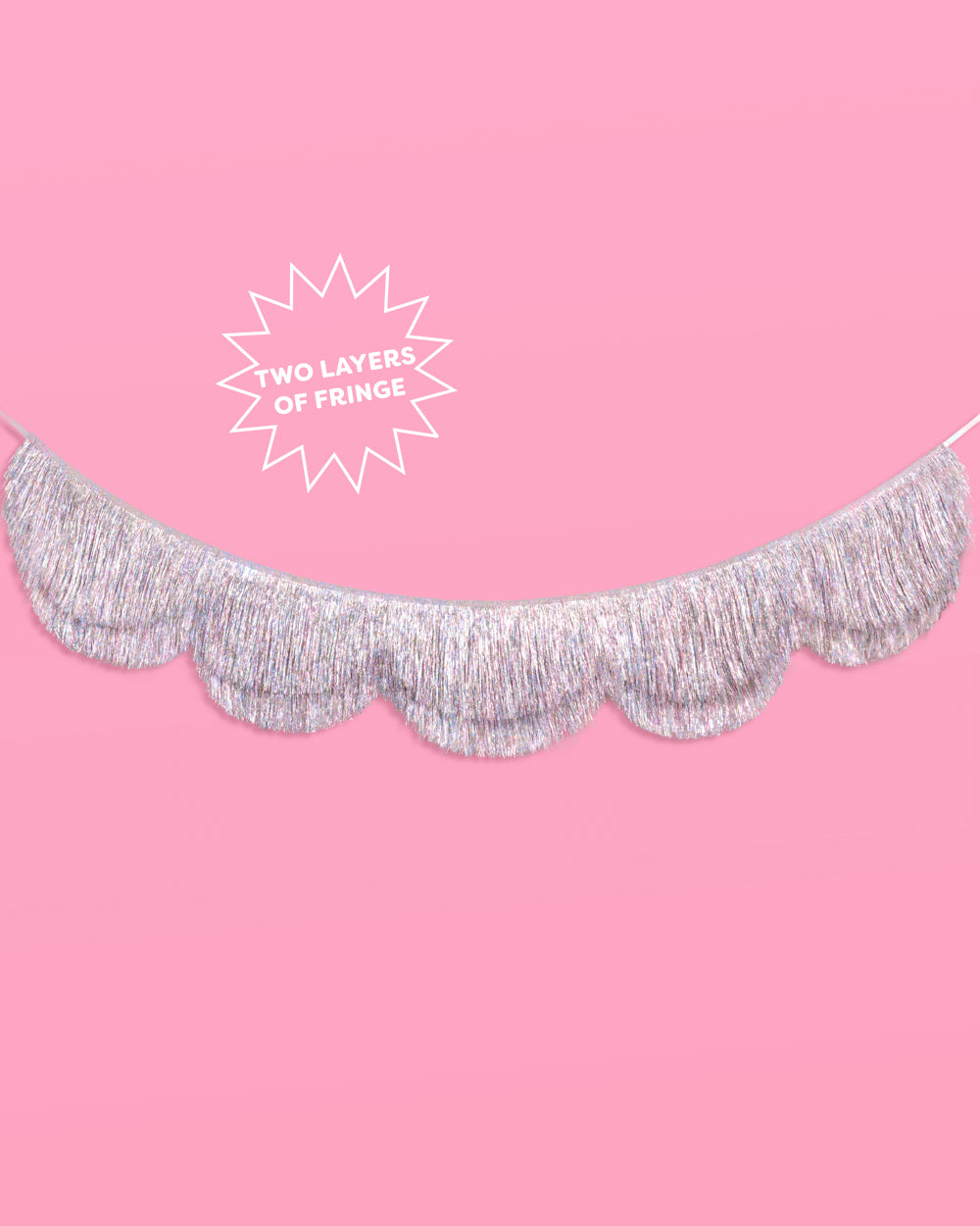 Shimmer Scallop Fringe Banner