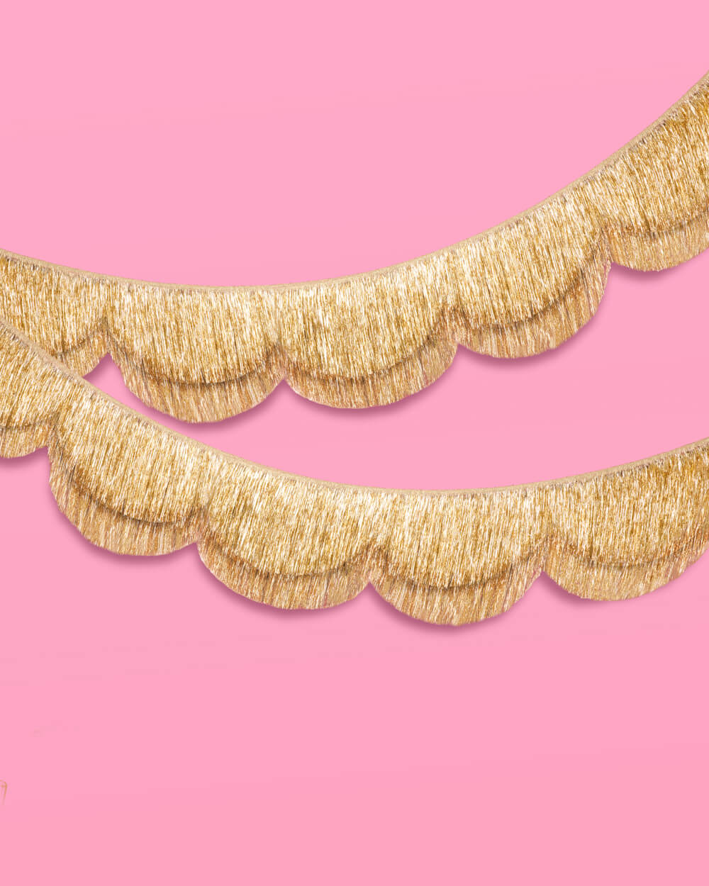 Stay Golden Scallop Fringe Banner