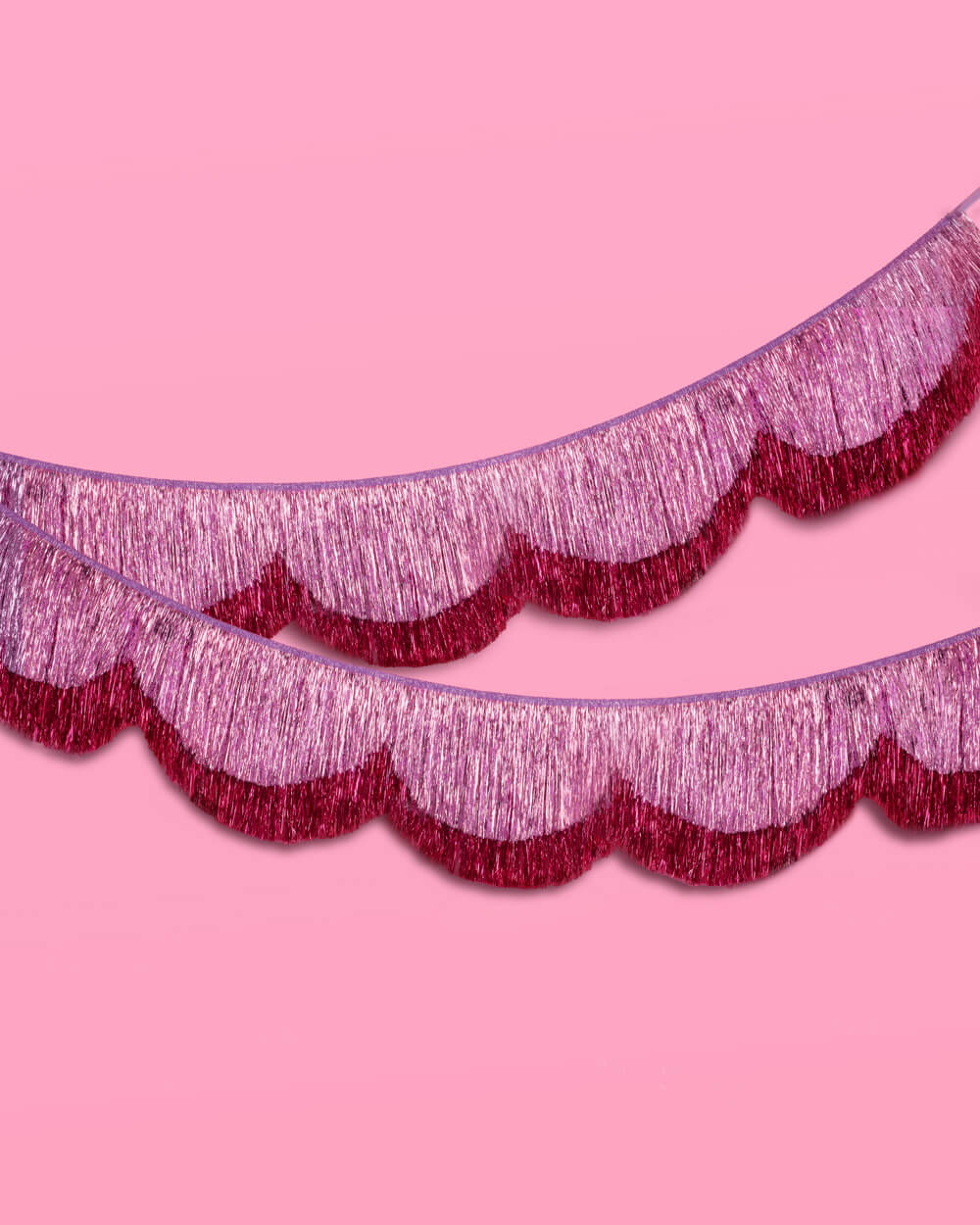 Tickled Pink Scallop Fringe Banner