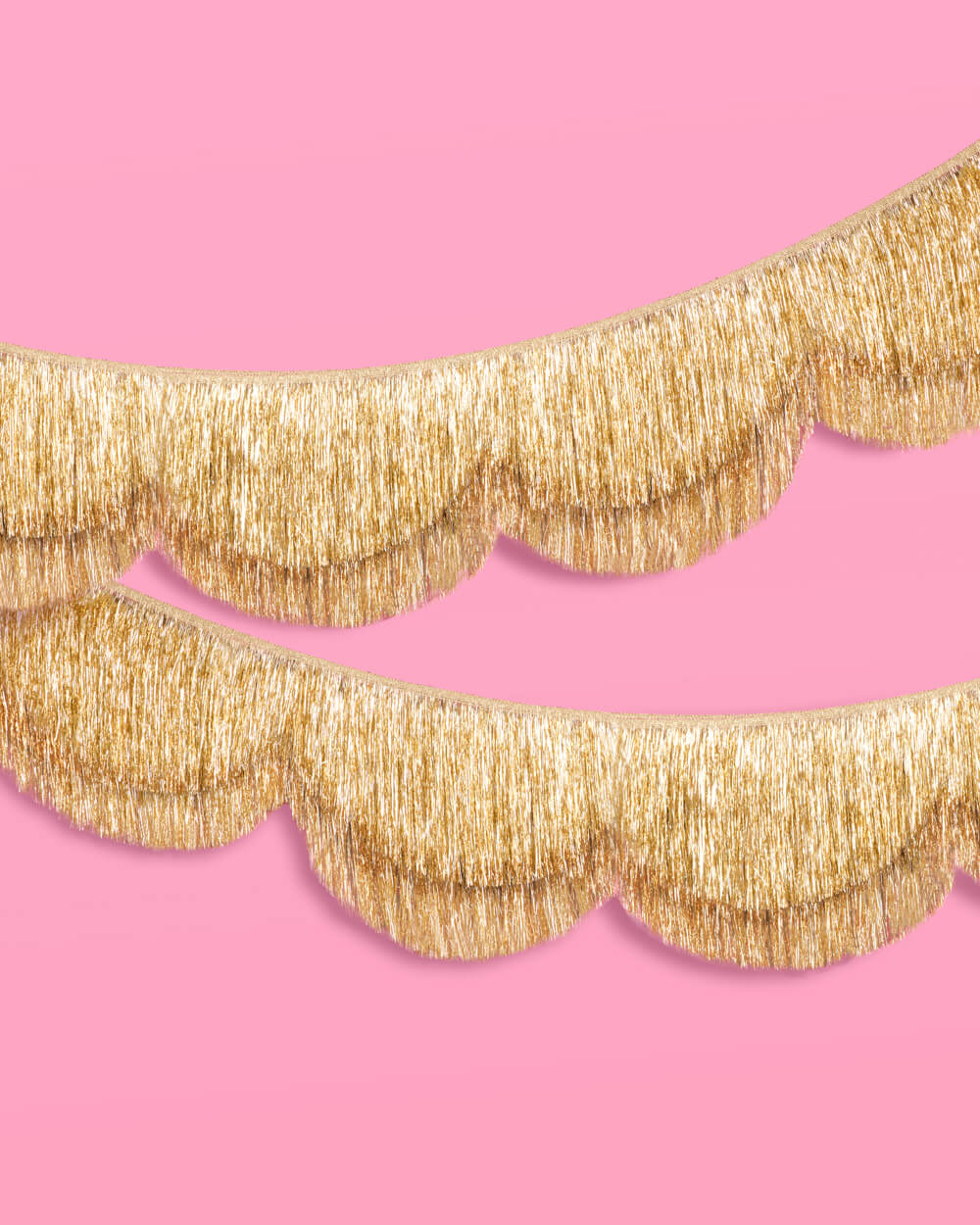 Stay Golden Scallop Fringe Banner