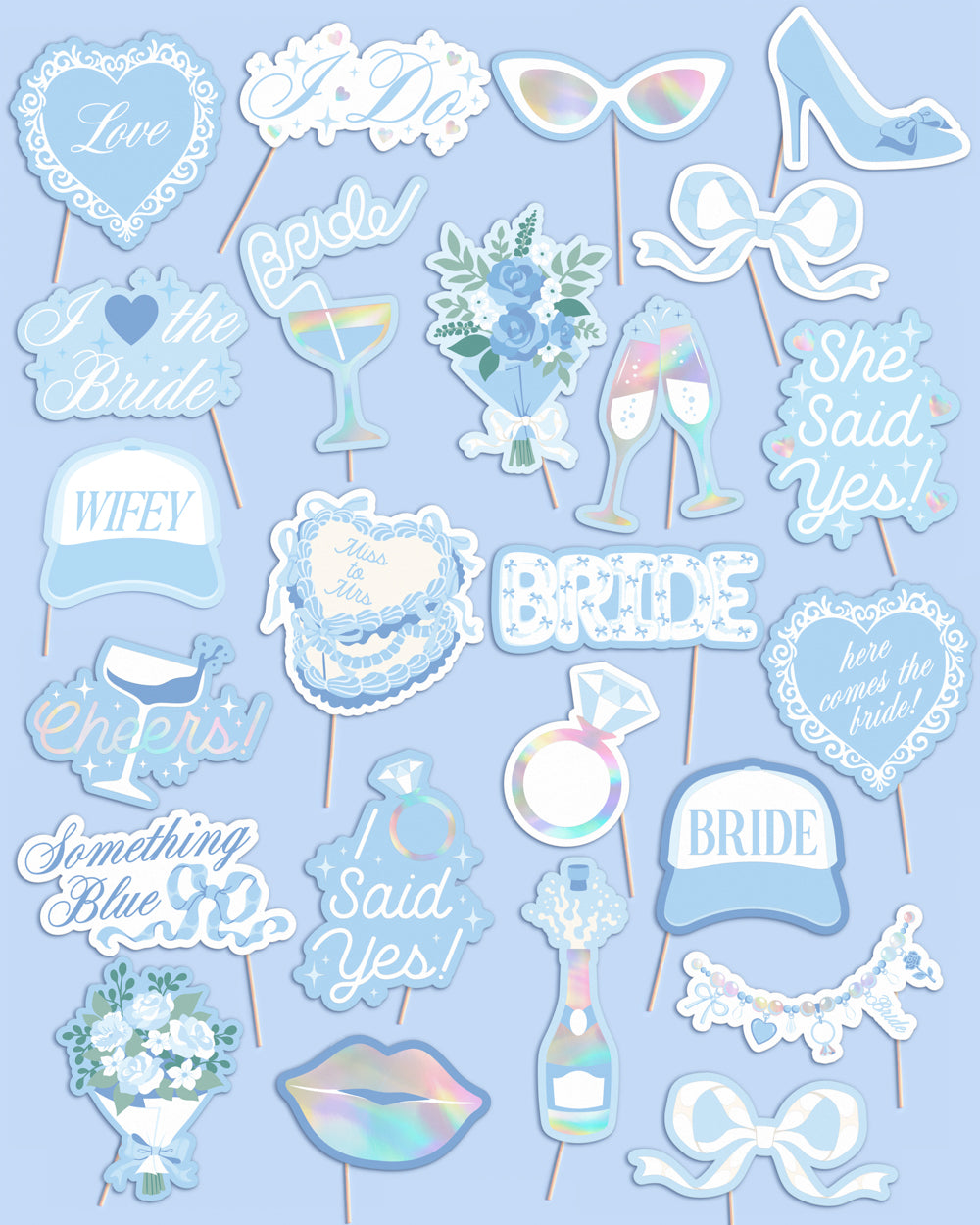 Something Blue Bridal Props