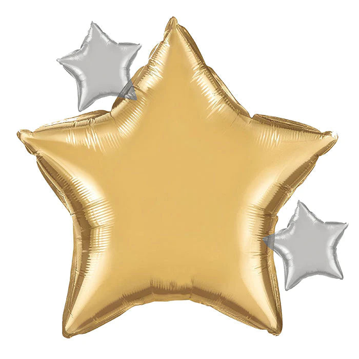 Starry Night Star Shaped Metallic Balloon