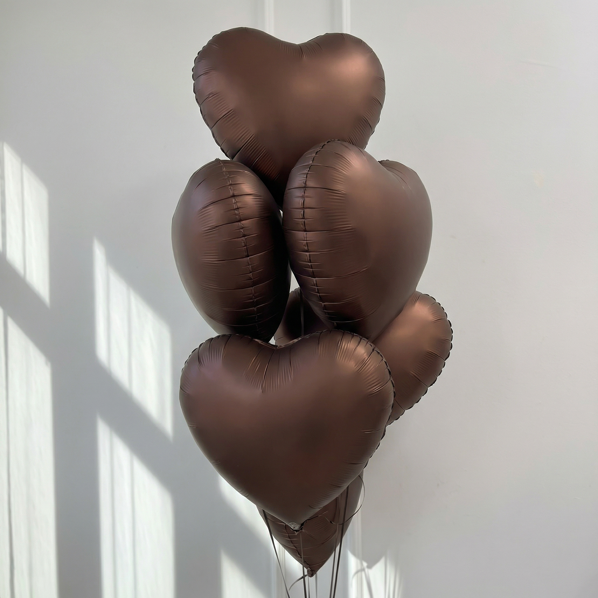 Metallic Brown Jelly Heart Foil 18"