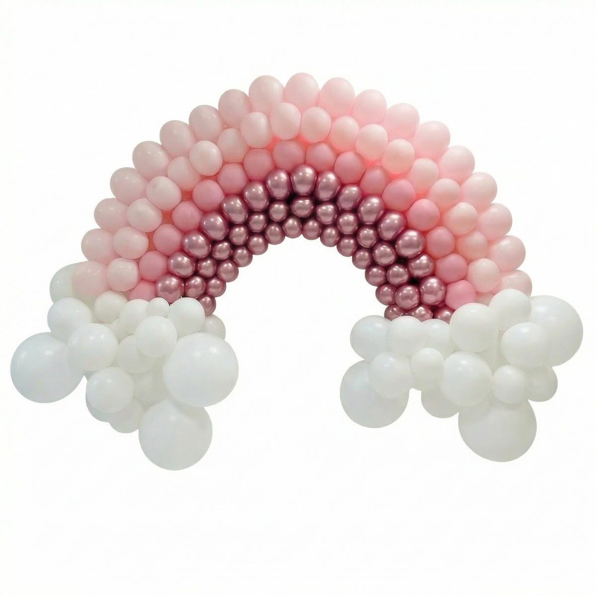 Pink Rainbow Balloon Arch