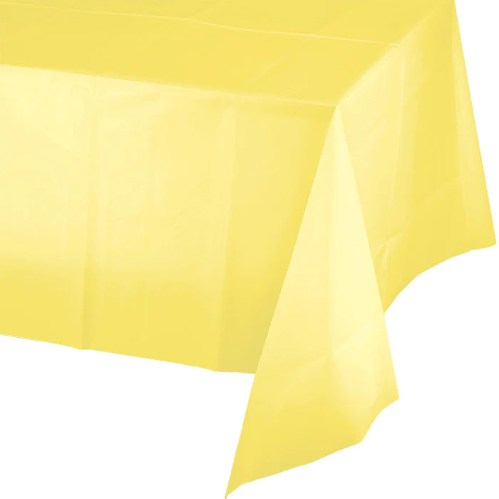 Mimosa Yellow Plastic Tablecover 