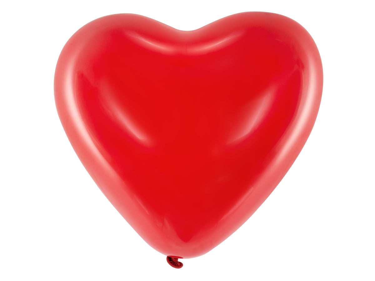 Pastel Red Hearts Balloons