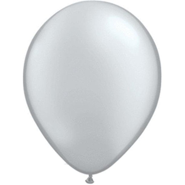Silver Latex Balloons 11&quot;